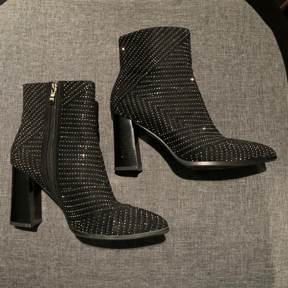 Rhinestone Studded Ankle Boots - Picture 3 of 13